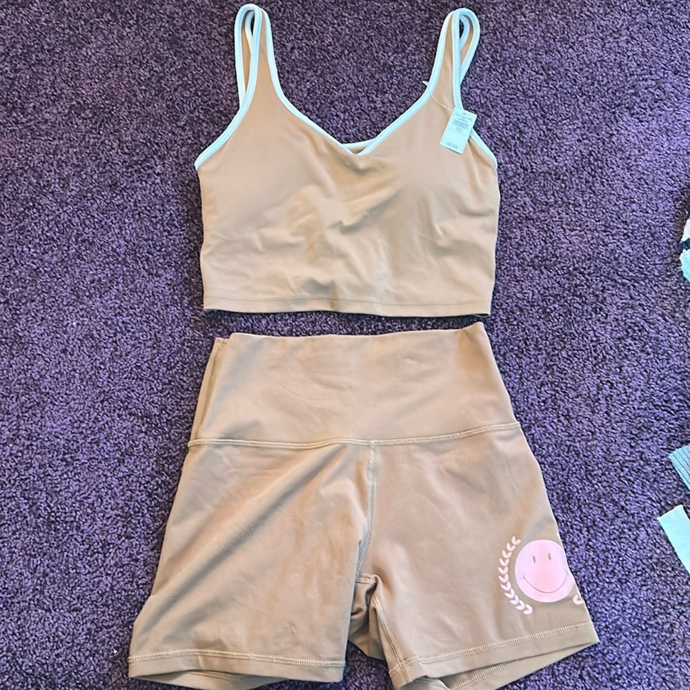 Aerie matching set w smiley face new